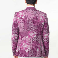 Hawaii Blazer Magenta Polynesian Monstera Patterns - Polynesian Pride