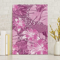 Hawaii Canvas Wall Art Magenta Polynesian Monstera Patterns DT05 Without Frame Magenta - Polynesian Pride