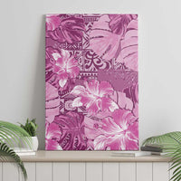 Hawaii Canvas Wall Art Magenta Polynesian Monstera Patterns DT05 - Polynesian Pride