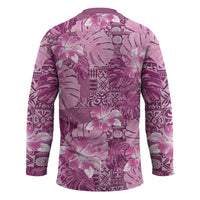 Hawaii Hockey Jersey Magenta Polynesian Monstera Patterns DT05 - Polynesian Pride