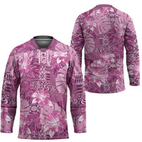 Hawaii Hockey Jersey Magenta Polynesian Monstera Patterns DT05 - Polynesian Pride