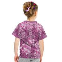 Hawaii Kid T Shirt Magenta Polynesian Monstera Patterns DT05 - Polynesian Pride