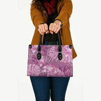 Hawaii Leather Bag Magenta Polynesian Monstera Patterns DT05 Magenta - Polynesian Pride