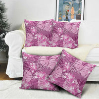 Hawaii Pillow Cover Magenta Polynesian Monstera Patterns - Polynesian Pride