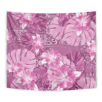 Hawaii Tapestry Magenta Polynesian Monstera Patterns - Polynesian Pride