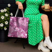 Hawaii Tote Bag Magenta Polynesian Monstera Patterns DT05 - Polynesian Pride