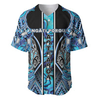 Aotearoa Ngati Porou Baseball Jersey Maori Light Blue Tribal Paua Shell Pattern DT05 Blue - Polynesian Pride