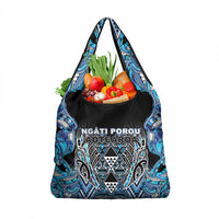 Aotearoa Ngati Porou Grocery Bag Maori Light Blue Tribal Paua Shell Pattern DT05 1-pack One Size Blue - Polynesian Pride