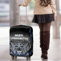 Aotearoa Tuwharetoa Luggage Cover Maori Tribal Navy Paua Shell Pattern DT05 - Polynesian Pride