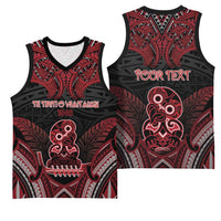 Personalised New Zealand Waitangi Day Basketball Jersey Te Tiriti O Waitangi 1840 DT05 - Polynesian Pride