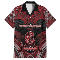Personalised New Zealand Waitangi Day Family Matching Off Shoulder Short Dress and Hawaiian Shirt Te Tiriti O Waitangi 1840 - Polynesian Pride