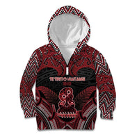 Personalised New Zealand Waitangi Day Kid Hoodie Te Tiriti O Waitangi 1840 DT05 Zip Hoodie Black - Polynesian Pride