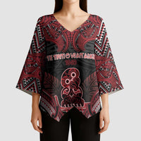 Personalised New Zealand Waitangi Day Kimono Sleeve Blouse Te Tiriti O Waitangi 1840 DT05 - Polynesian Pride
