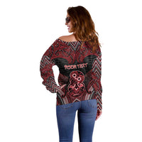 Personalised New Zealand Waitangi Day Off Shoulder Sweater Te Tiriti O Waitangi 1840 DT05 - Polynesian Pride