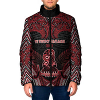 Personalised New Zealand Waitangi Day Padded Jacket Te Tiriti O Waitangi 1840 DT05 Men Black - Polynesian Pride