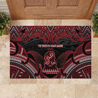New Zealand Waitangi Day Rubber Doormat Te Tiriti O Waitangi 1840 DT05 Black - Polynesian Pride
