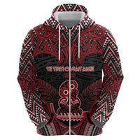 Personalised New Zealand Waitangi Day Zip Hoodie Te Tiriti O Waitangi 1840 DT05 - Polynesian Pride