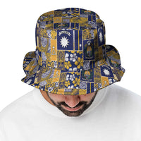 Ekamawir omo Nauru Bucket Hat Pacific Patchwork Xmas Vibes - Polynesian Pride