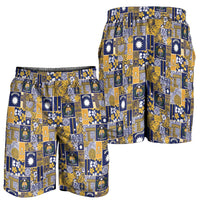 Ekamawir omo Nauru Shorts for Men Pacific Patchwork Xmas Vibes LT9 - Polynesian Pride