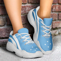 Federated States Of Micronesia Chunky Sneakers Flag-Inspired Curve Style LT05 - Polynesian Pride