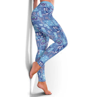 Federated States of Micronesia Merry Christmas Leggings Pacific Patchwork Xmas Vibes - Polynesian Pride