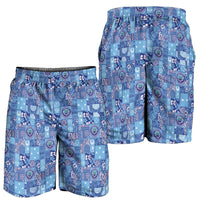 Federated States of Micronesia Merry Christmas Shorts for Men Pacific Patchwork Xmas Vibes LT9 - Polynesian Pride