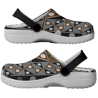 Fiji Brown Masi Pattern Clogs Shoes Fijian Tapa LT01 - Polynesian Pride