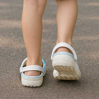 Fiji Clogs Shoes Masi Tapa Pattern Blue - Polynesian Pride