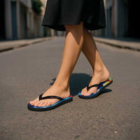 Fiji Jellyfish Flip Flops Tapa Patterns and Hibiscus Sea Vibe LT03 - Polynesian Pride