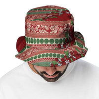 Fiji Marau na Kerisimasi Bucket Hat Red Tagimoucia Tapa Masi Tribal - Polynesian Pride