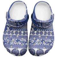 Fiji Marau na Kerisimasi Clogs Shoes Blue Tagimoucia Tapa Masi Tribal - Polynesian Pride