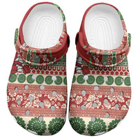 Fiji Marau na Kerisimasi Clogs Shoes Red Tagimoucia Tapa Masi Tribal LT9 Red - Polynesian Pride