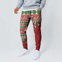Fiji Marau na Kerisimasi Jogger Pants Red Tagimoucia Tapa Masi Tribal LT9 - Polynesian Pride