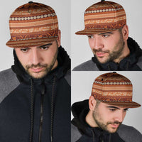 Fiji Marau na Kerisimasi Snapback Cap Gold Tapa Masi Inspired Christmas - Polynesian Pride