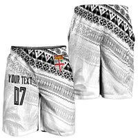 Fiji Rugby Custom Kaiviti Masi Shorts for Men Black - Polynesian Pride