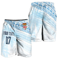 Fiji Rugby Custom Kaiviti Masi Shorts for Men Turquoise LT7 - Polynesian Pride