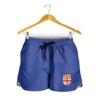 Fijian Football Shorts for Women Tapa Pattern and Shark Tribal LT03 - Polynesian Pride