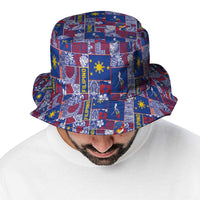 Filipino Maligayang Pasko Bucket Hat Pacific Patchwork Xmas Vibes - Polynesian Pride