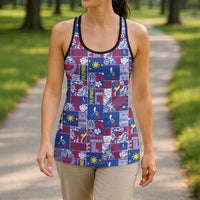 Filipino Maligayang Pasko Hollow Tank Top Pacific Patchwork Xmas Vibes LT9 - Polynesian Pride