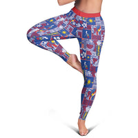 Filipino Maligayang Pasko Leggings Pacific Patchwork Xmas Vibes LT9 - Polynesian Pride