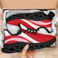 French Polynesia Clunky Sneakers Flag-Inspired Curve Style LT05 - Polynesian Pride