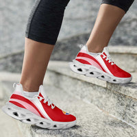 French Polynesia Clunky Sneakers Flag-Inspired Curve Style LT05 - Polynesian Pride