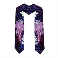 Galaxy Polynesian Pattern With Tropical Flowers Graduation Stole LT05 - Polynesian Pride