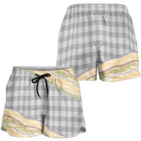 Gray Palaka Hawaii Leis Elegant Vibes Shorts for Women LT14 - Polynesian Pride