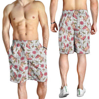 Gray Paniolo Palaka Hawaiian Cowgirl Christmas Shorts for Men LT9 - Polynesian Pride