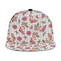 Gray Paniolo Palaka Hawaiian Cowgirl Christmas Snapback Cap - Polynesian Pride