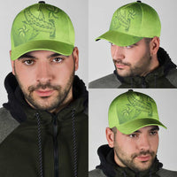 Green Gradient Polynesia Classic Cap Hawaiian Tribal Hammerhead Shark Tattoo LT14 - Polynesian Pride