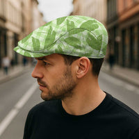 Green Hawaii Kalo Palaka Motifs Jeff Hat Hawaiian Taro Leaves Elegant Vibes
