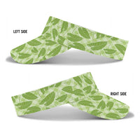 Green Hawaii Kalo Palaka Motifs Sun Visor Cap Hawaiian Taro Leaves Elegant Vibes LT14 - Polynesian Pride