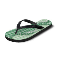 Green Hawaii Palaka Flip Flops Hawaiian Honohono Lei LT05 - Polynesian Pride